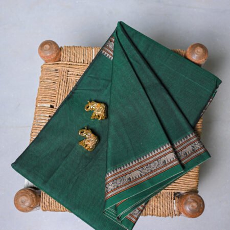 Narayanpet Cotton Saree with elephant Border
