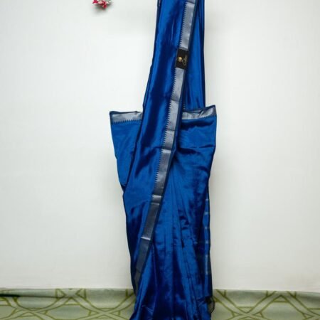 Royal Blue Mangalagiri handloom pattu saree